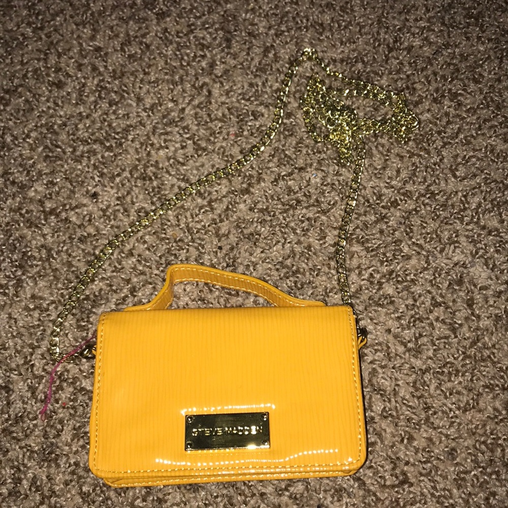 steve madden yellow purse